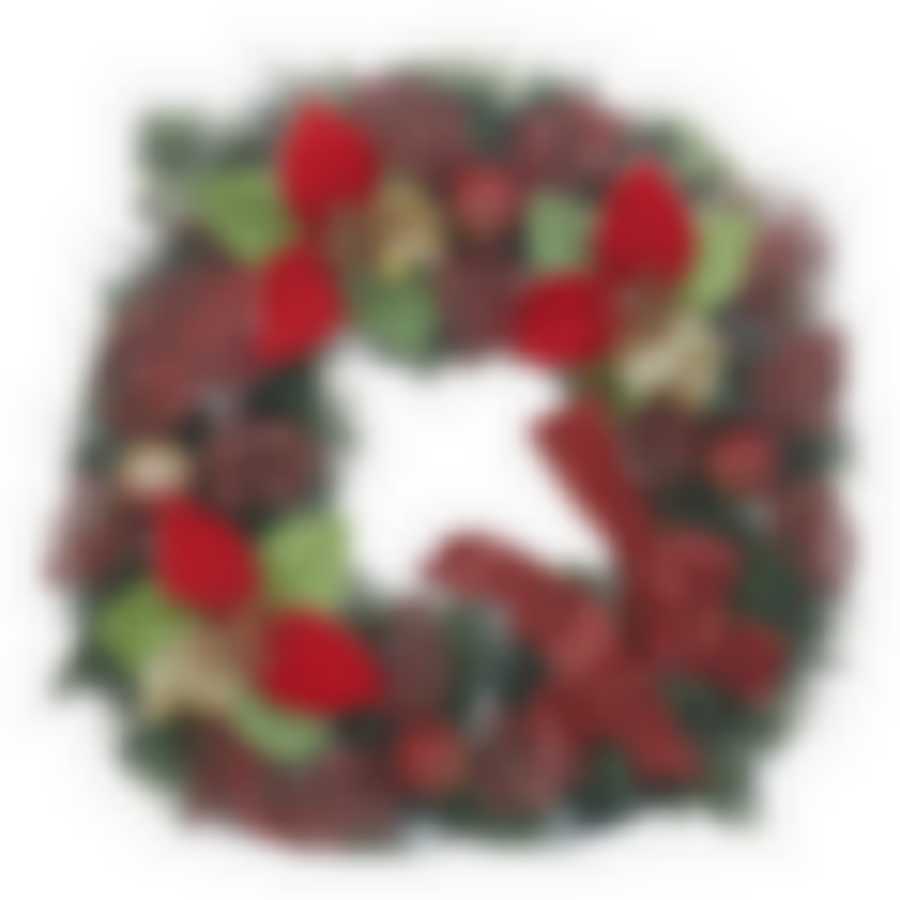 Украшение новогоднее (подвесное) "Новогодний венок" d=30см