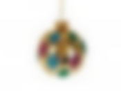 Украшение новогодние (подвесное) "Арлекин" d=8см. 9*9*12,5см. (стекло) (блистер)