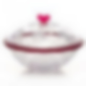 Сахарница с крышкой Хрусталь 0,5 л (прозр. - крас.)