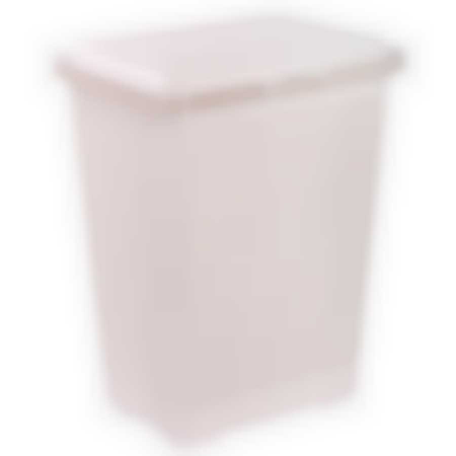 Корзина для белья "Вязаное плетение" 25 л (светло-серый)