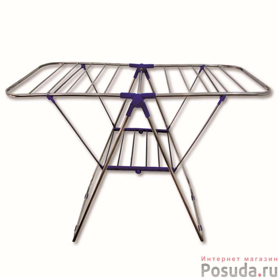 Сушилка для белья 14м "Умничка" нержавеющая сталь+пластик (8)