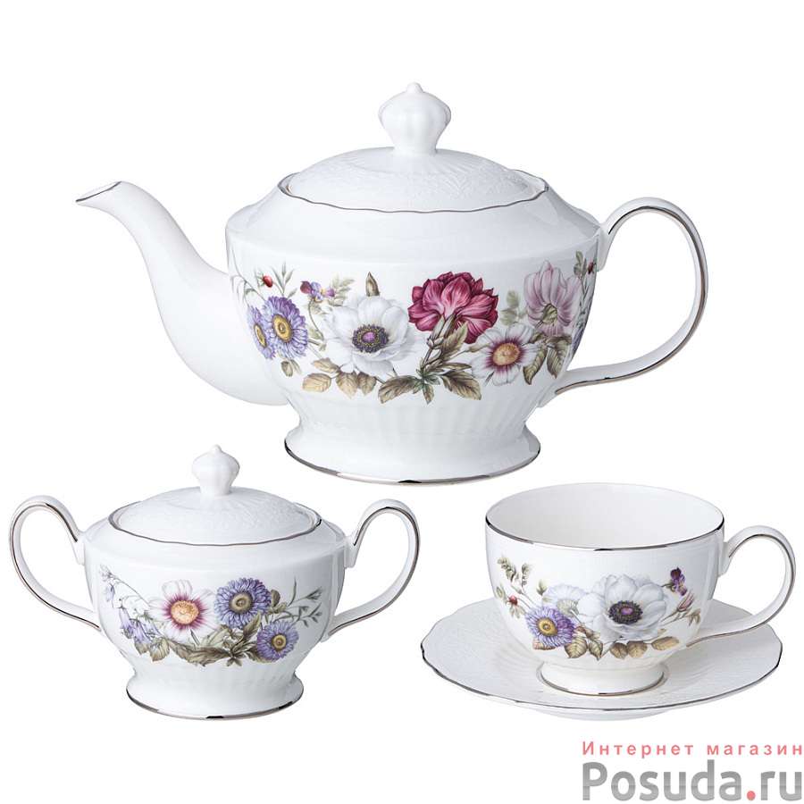 Чайный сервиз lefard Bouquet на 6 пер. 14 пр. 