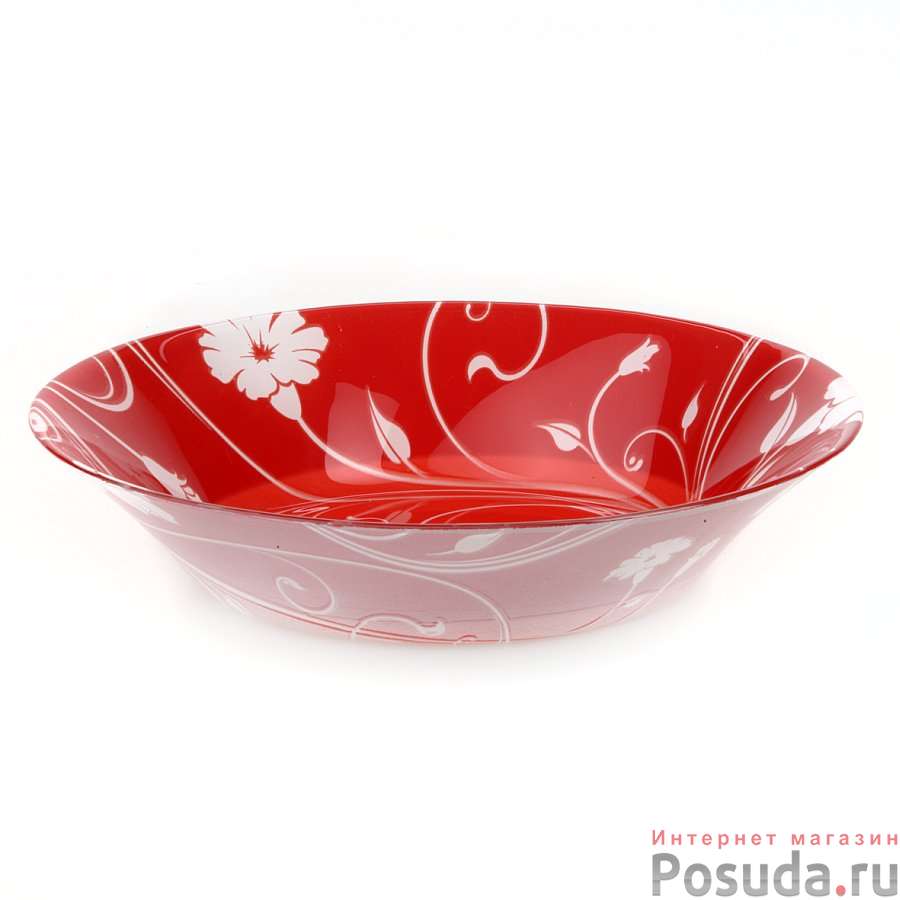 Тарелка столовая глубокая Pasabahce Serenade Red, D=22 см