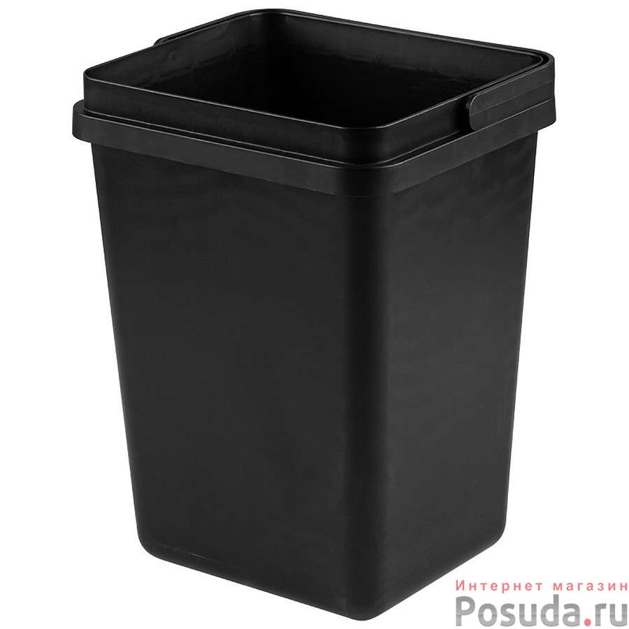 Ведро для мусора с ручкой квадратное, 11л