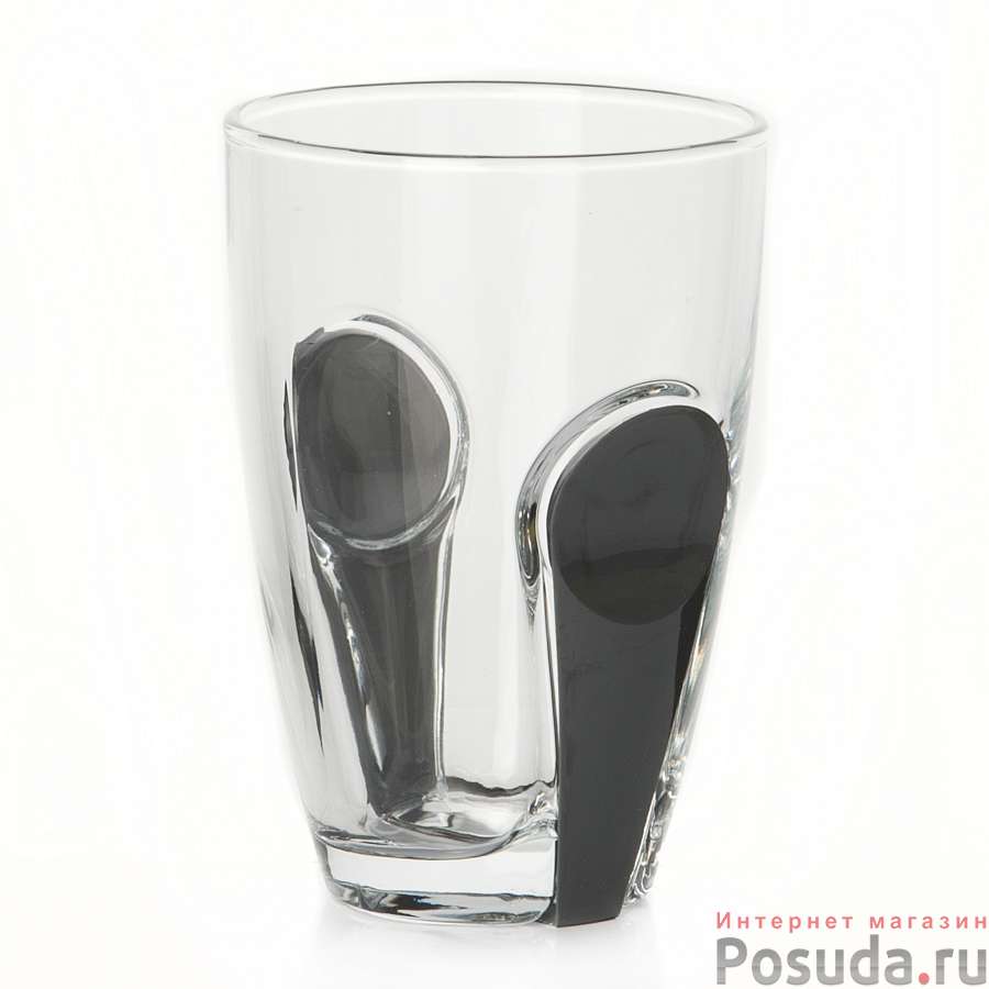 Набор стаканов 3 шт Pasabahce Snap, 260 мл (серый съемный пластиковый аксессуар)
