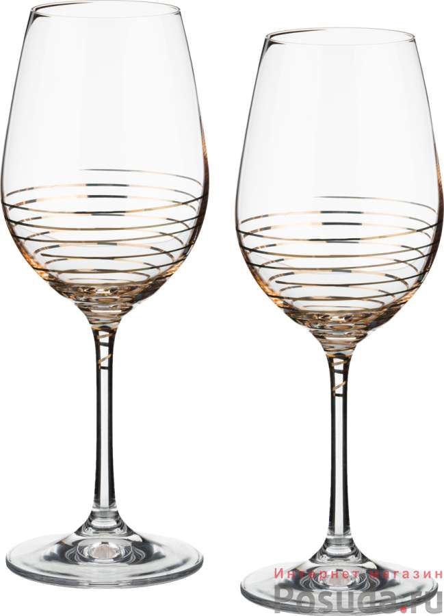 Набор бокалов для вина из 2 шт. Spiral 350 мл. высота=22 см.