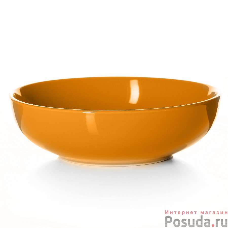 Тарелка оранжевая, диаметр 17,8 см, высота 5,4 см