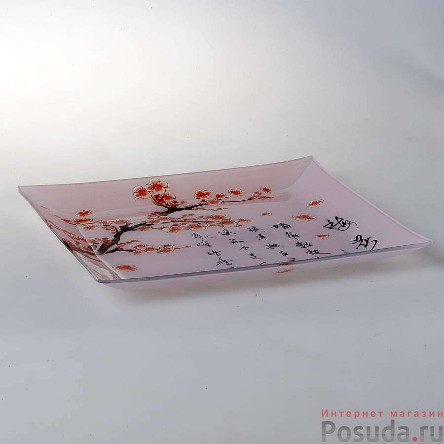 Тарелка плоская Розовые цветы 30.3*2.7 см