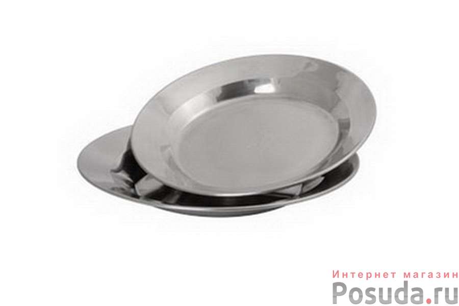 Тарелка нерж, D=20 см, объем 300 мл