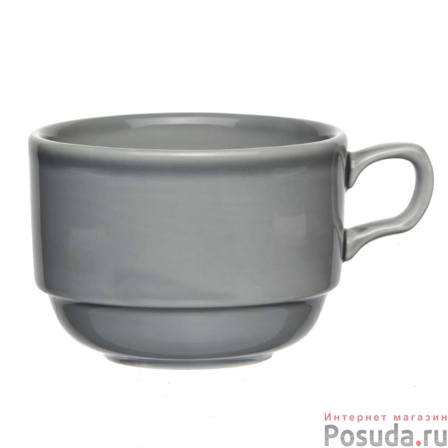 Чашка чайная ф.Браво емк.250 см3 Акварель (темно - серый) 1 сорт