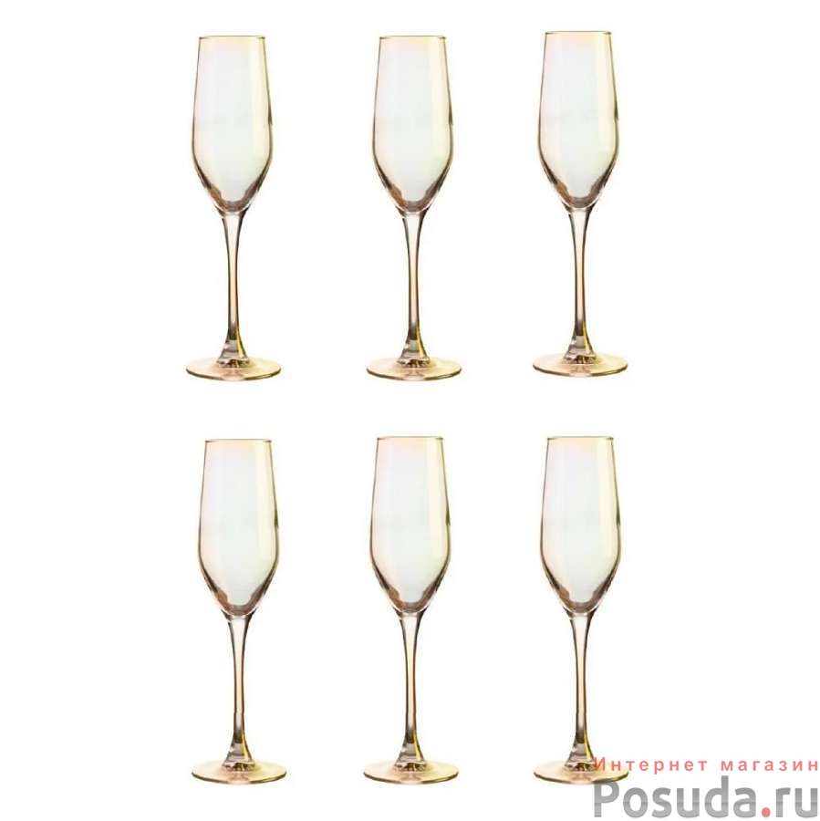 Набор бокалов для шампанского СЕЛЕСТ ЗОЛОТИСТЫЙ ХАМЕЛЕОН 2шт 160мл