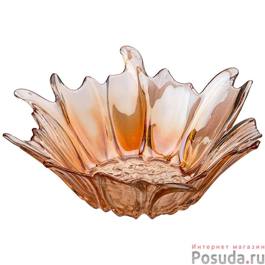 Блюдо глубокое/ваза для фруктов Luster beauty amber 28см без упаковки 