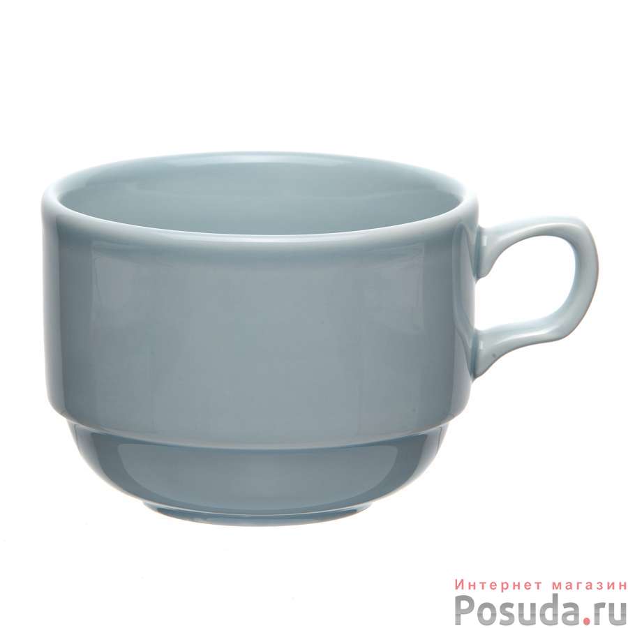 Чашка чайная ф.Браво 250 мл Акварель светло-голубая 2 шт Башкирский фарфор