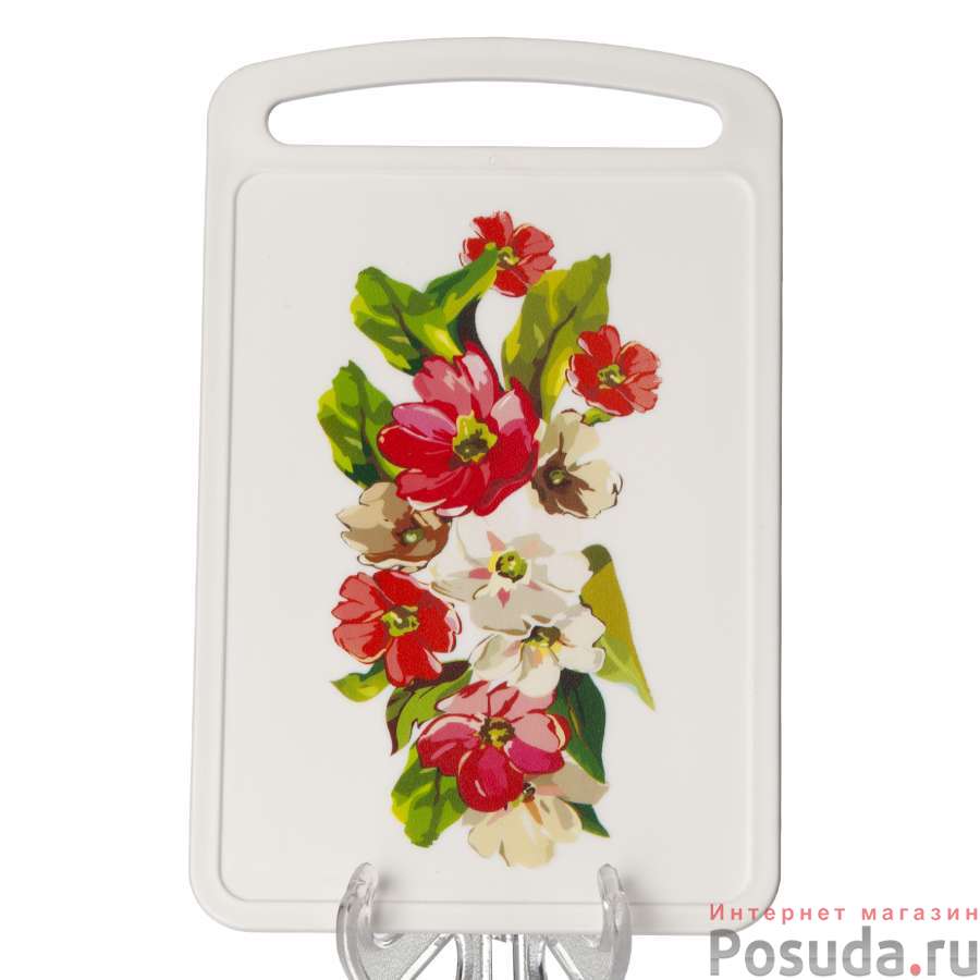 Доска разделочная с рисунком 240*150 мм (цветы)