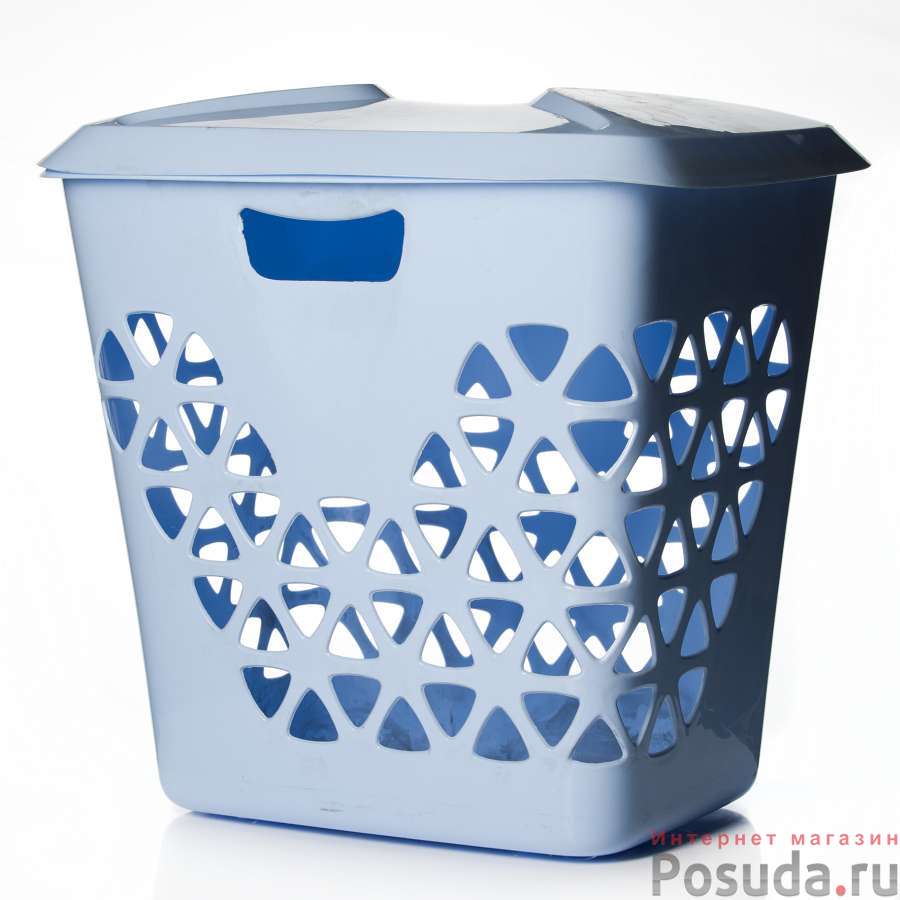 Корзина для белья ВЕНЕЦИЯ 45 л (голубой)