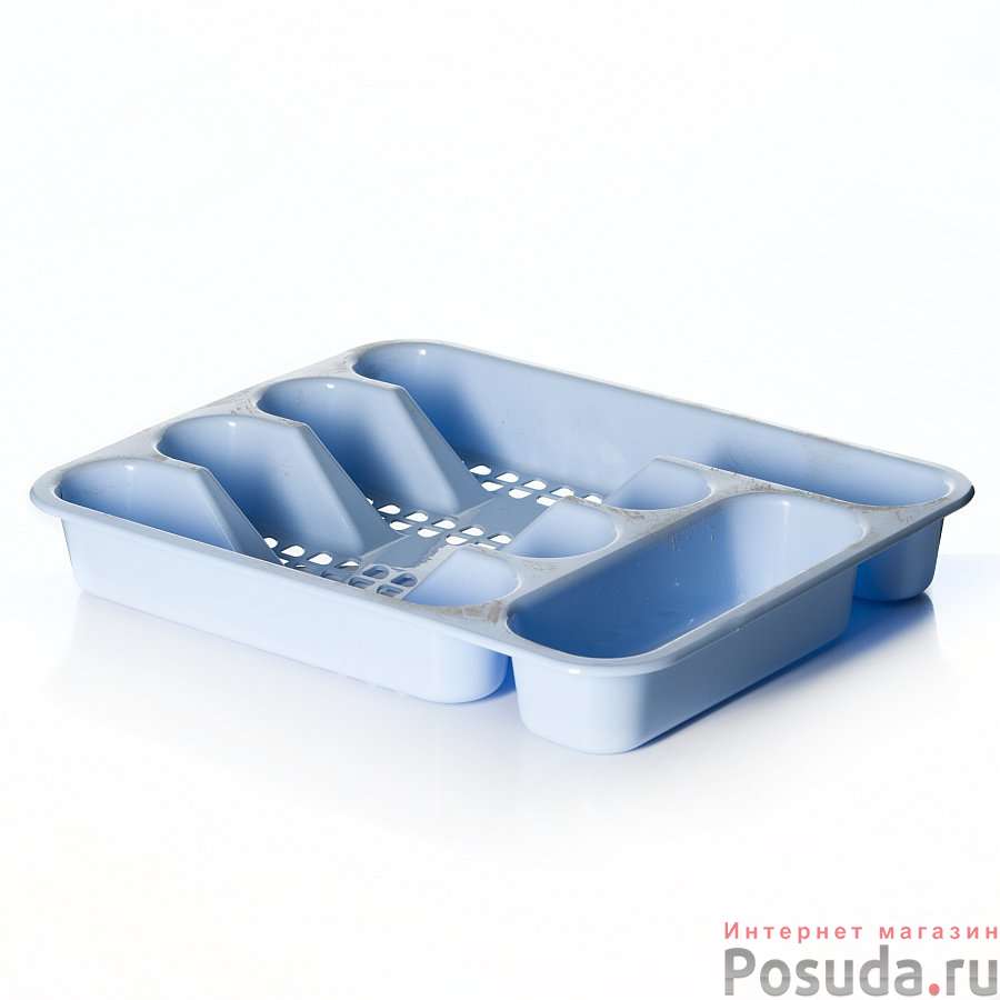 Лоток-вкладыш для столовых приборов сетчатый (голубой)