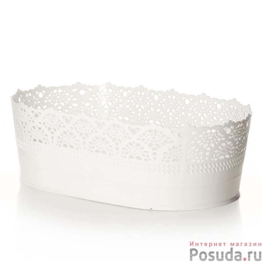 Сухарница Ажур 28 см (белый)