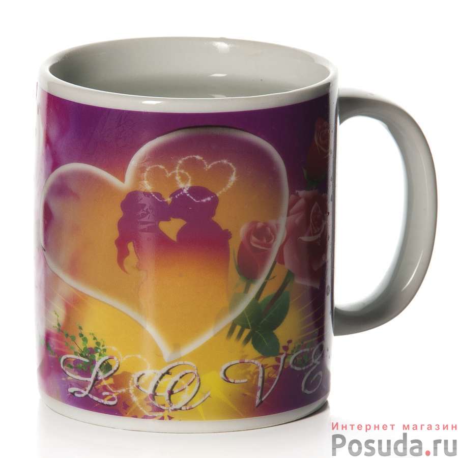 ТЕРМОКРУЖКА керам. "Love" 300мл (2 вида)