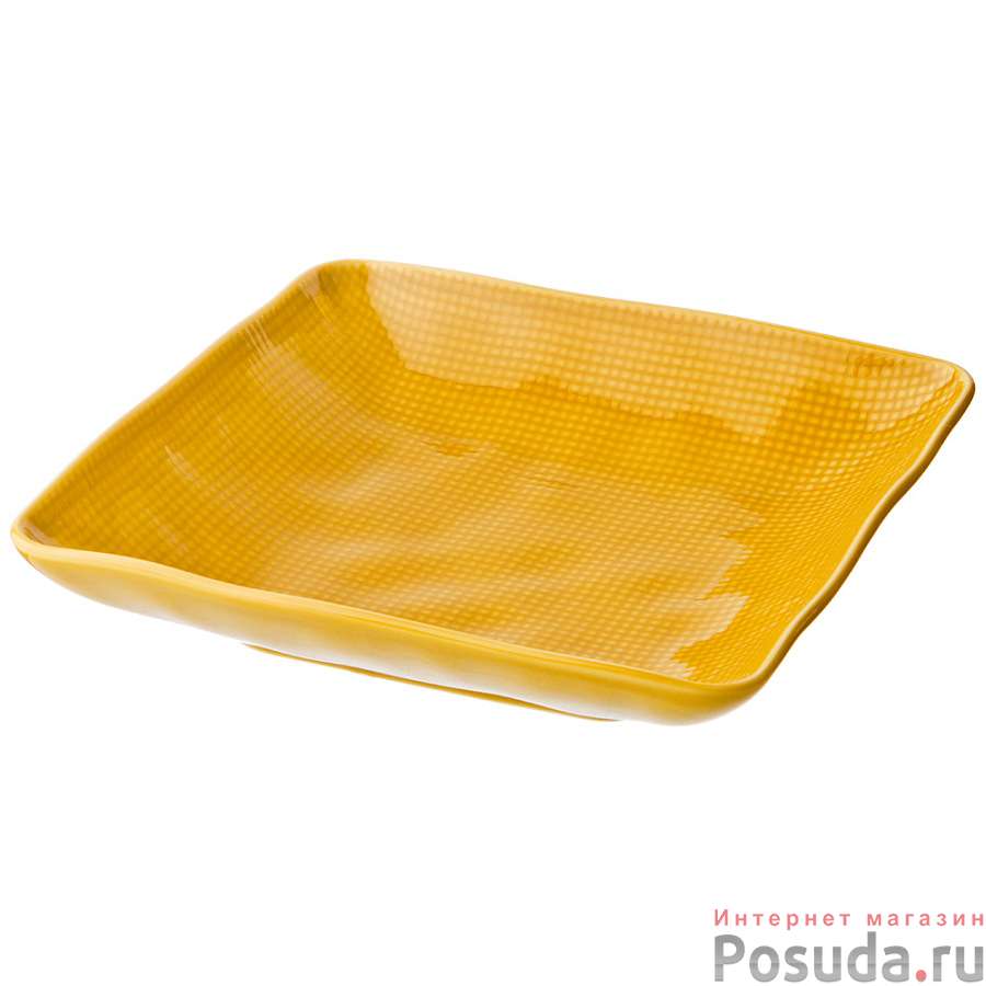 Салатник квадратный Concept 20,5 см желтый