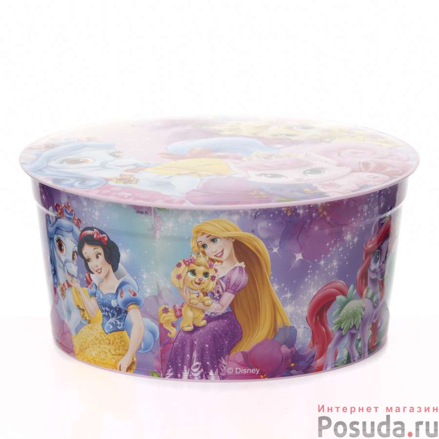 Шкатулка игрушечная круглая Принцесса-Дисней (люкс) (цвет в ассортименте)