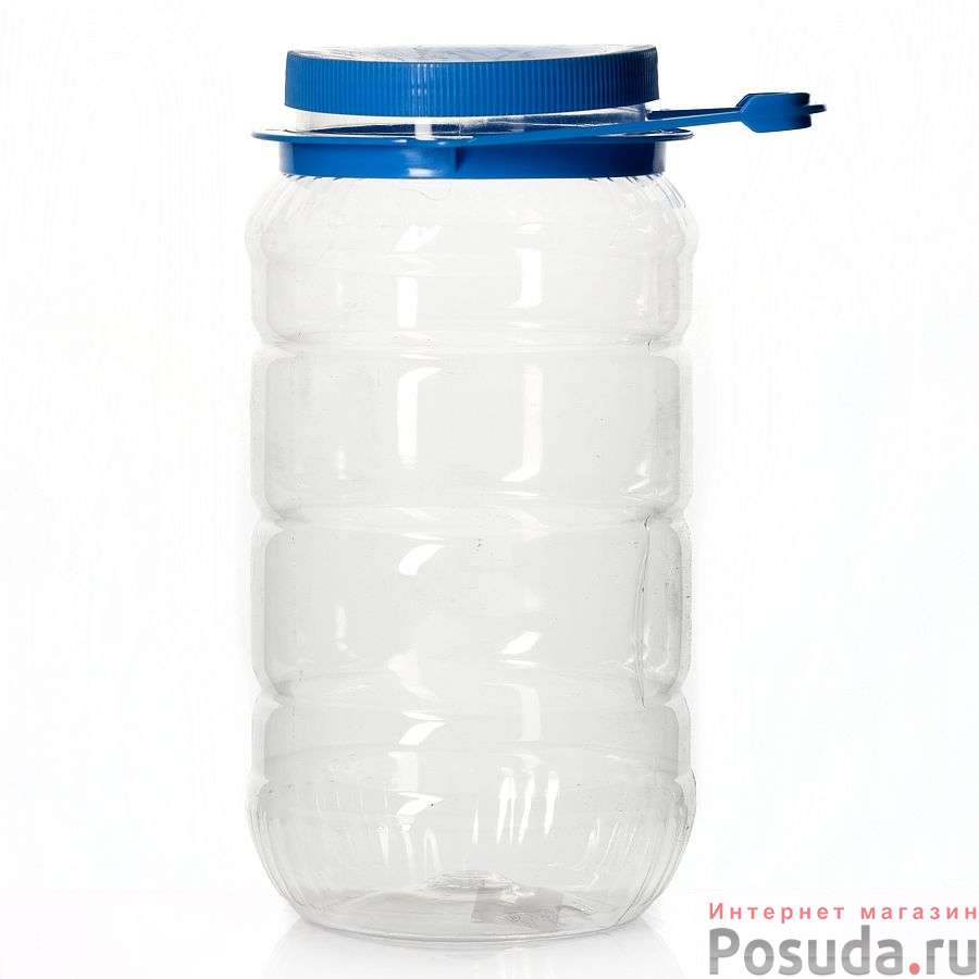 Банка ПЭТ со съемной ручкой, объем 3 л (цвет в ассортименте)