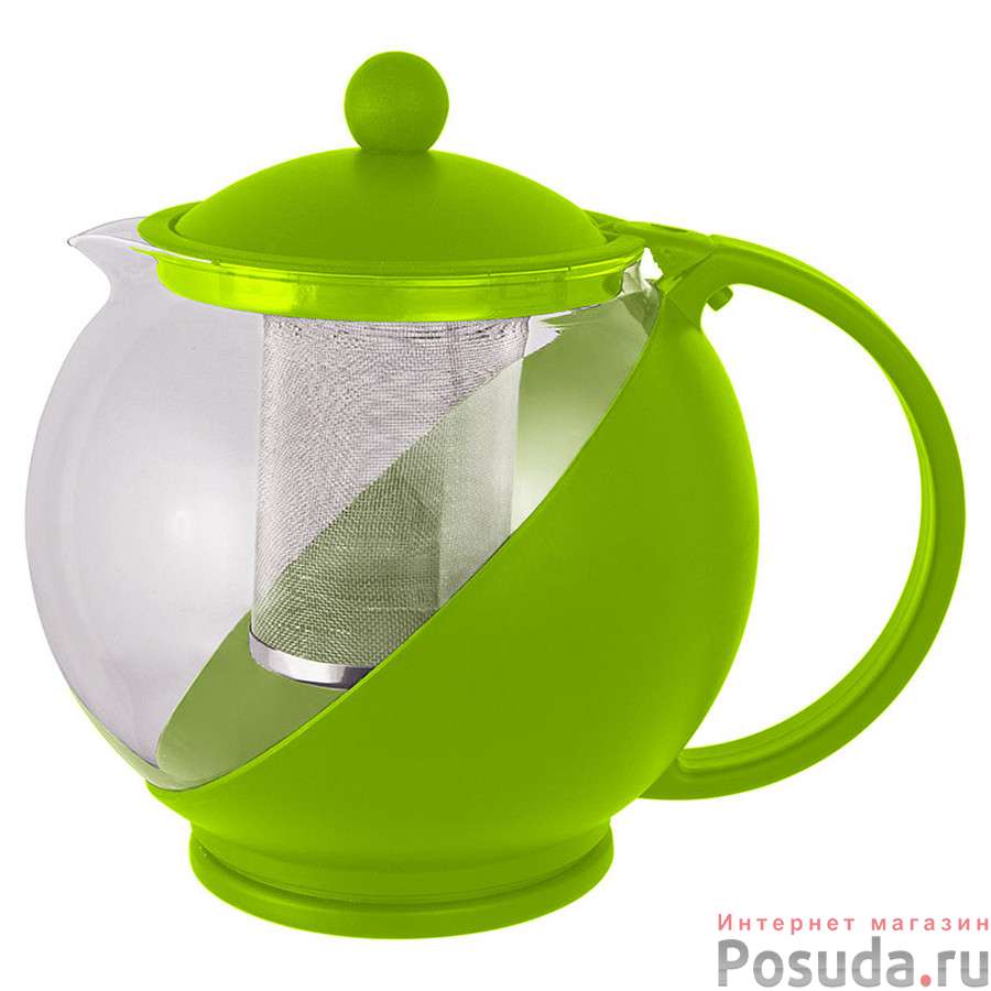 Чайник заварочный VARIATO, объем: 750 мл, пластик корпус, фильтр из нерж стали, цвета в ассорт.