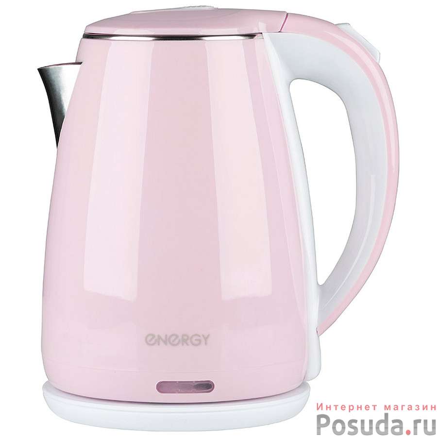 Чайник ENERGY E-261 (1,8 л, диск) розовый, двойной корпус