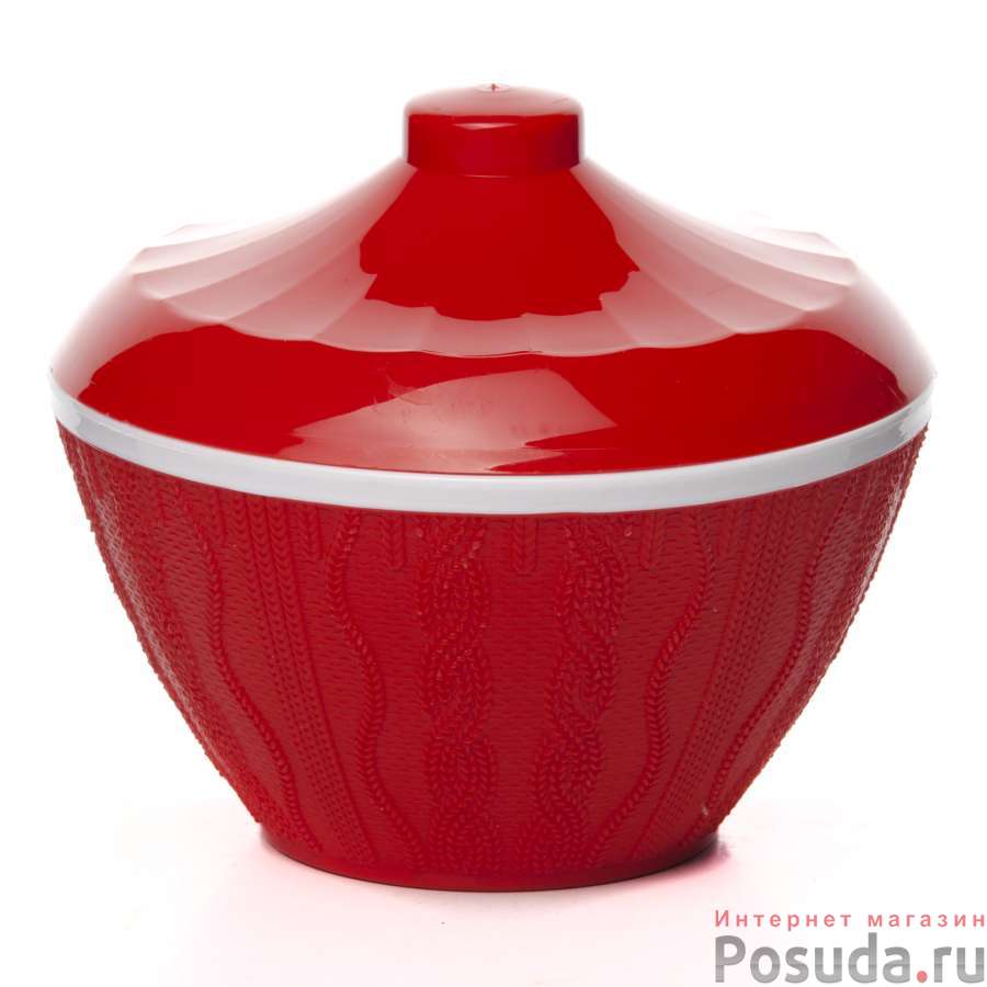 Сахарница с крышкой Меланж 0,5 л (красный)