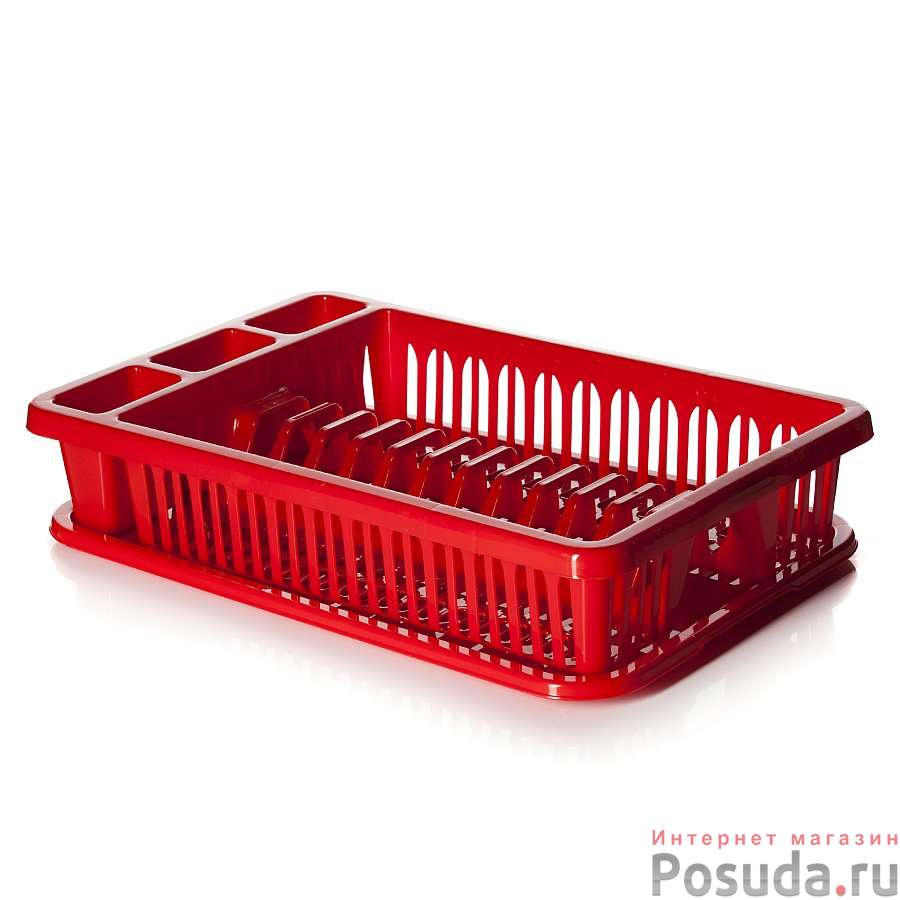 Сушилка для посуды (цвет красный)