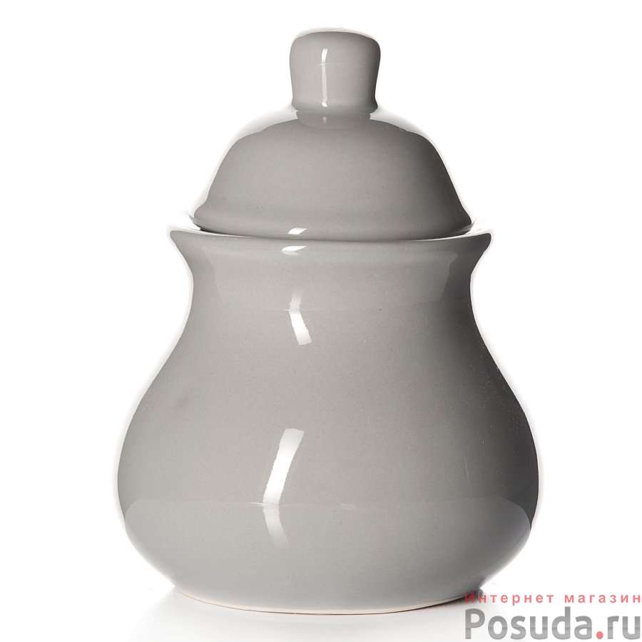 Сахарница серая, диаметр 6,9 см, высота 8,2 см
