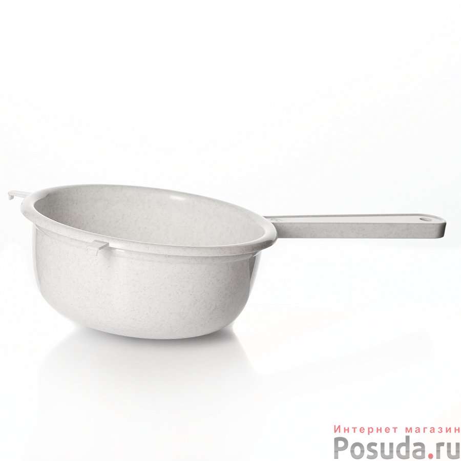 Дуршлаг с ручкой, диаметр 20 см (цвет мраморный)