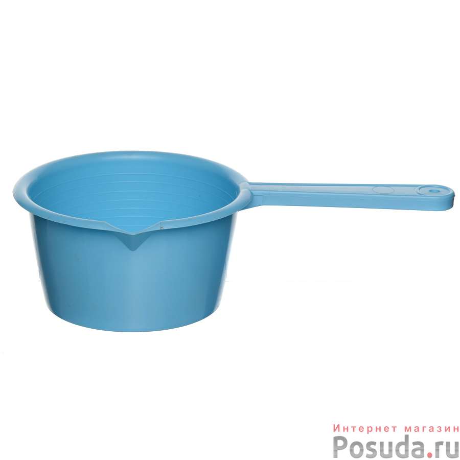 Ковш с ручкой 1л голубой
