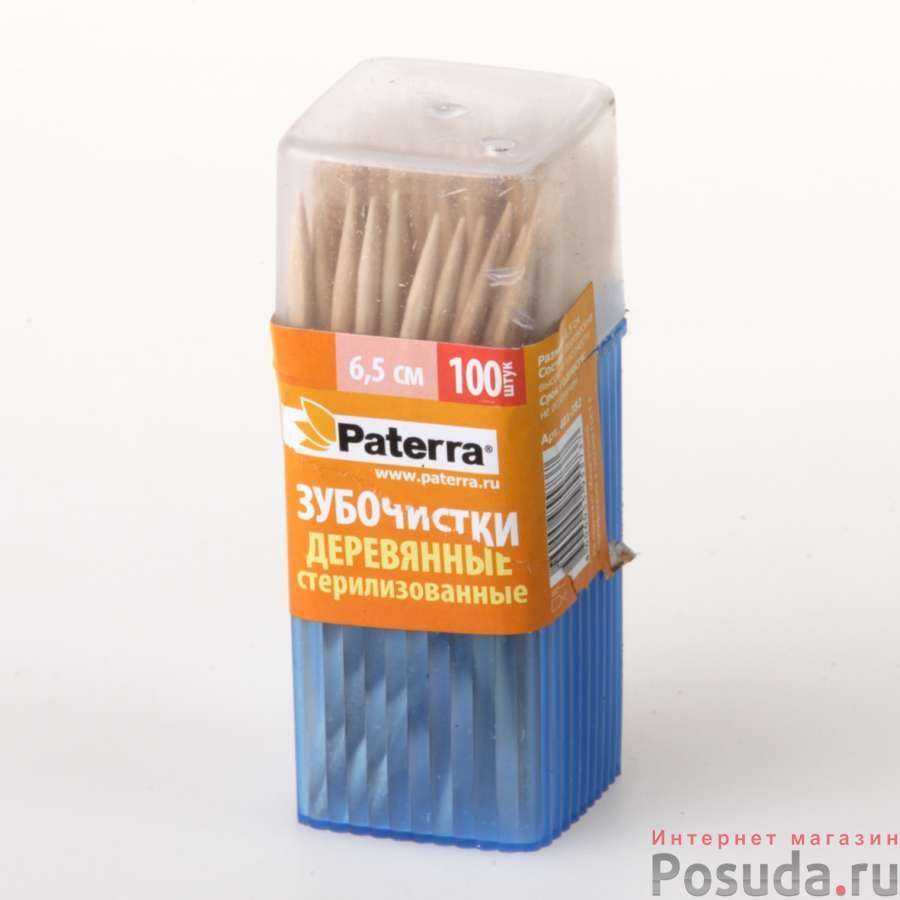 Зубочистки в банке Paterra 100 шт.