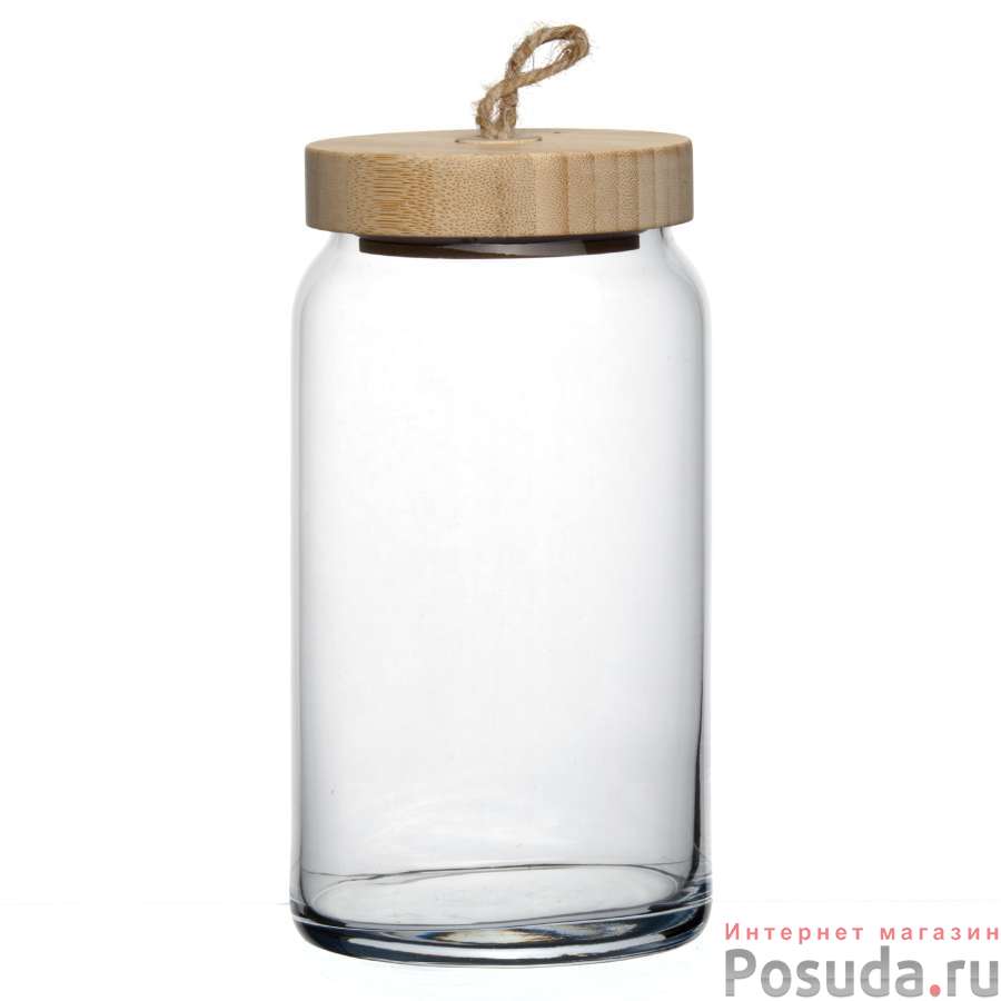 Емкость для хранения с деревянной крышкой 1130 мл