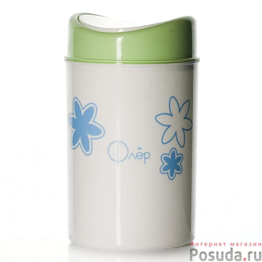 Контейнер для мусора "Флер", объем 1,6 л (цвет в ассортименте)