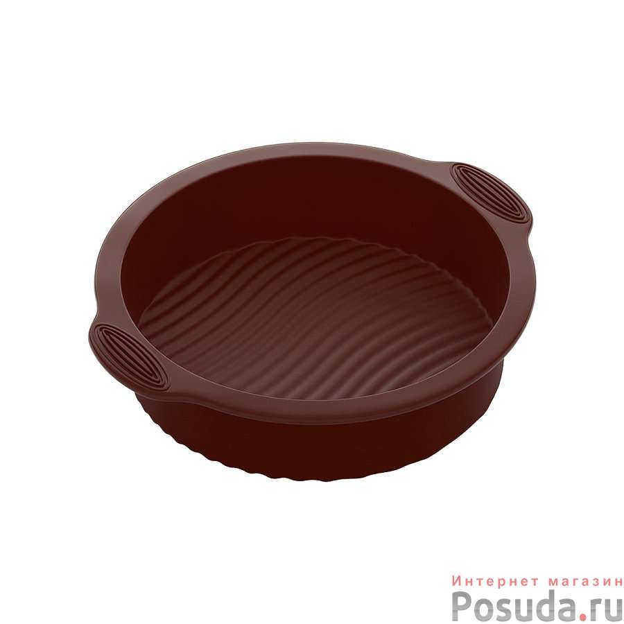 Форма для выпечки круглая, силиконовая, 28x25x6 см, NADOBA, серия ALENKA
