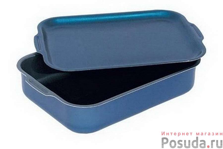 Противень 19х25см прямоугольный с крышкой