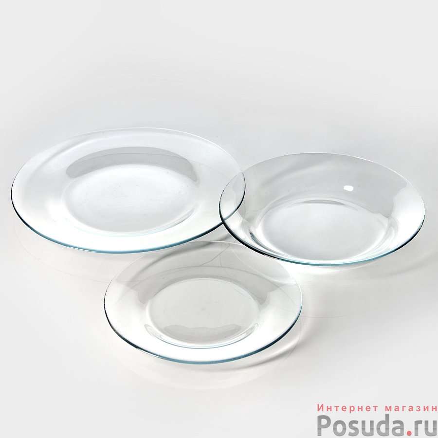 Набор тарелок из упрочн. стекла ИНВИТЕЙШН 18 шт.