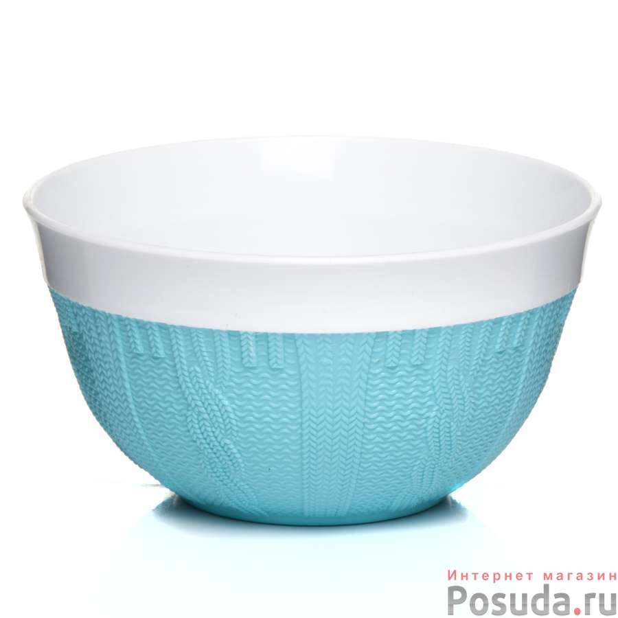 Салатник с ободком Меланж 1,0 л (светло-бирюзовый)