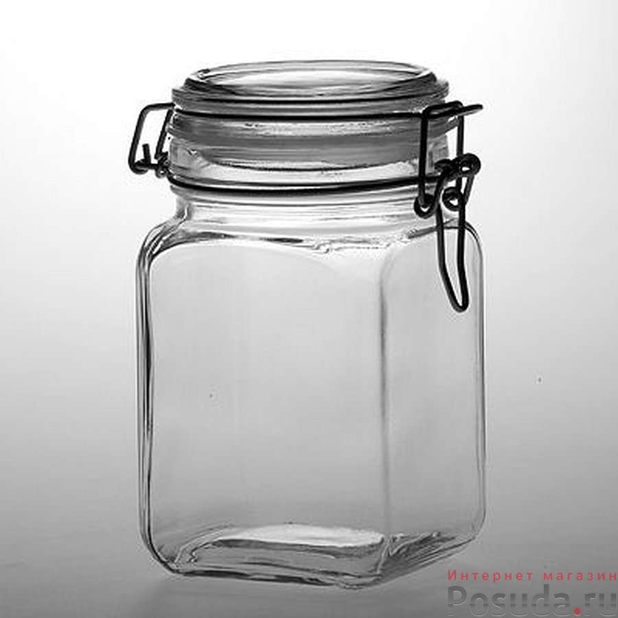 Банка д/сыпучих "kremlin" с крыш. и метал. замком 1000 мл