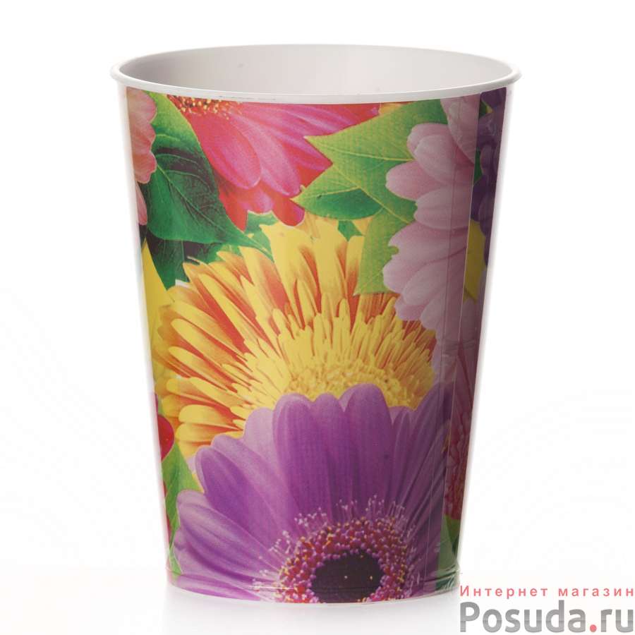 Стакан 0,35 л микс (декор) (цвет в ассортименте)