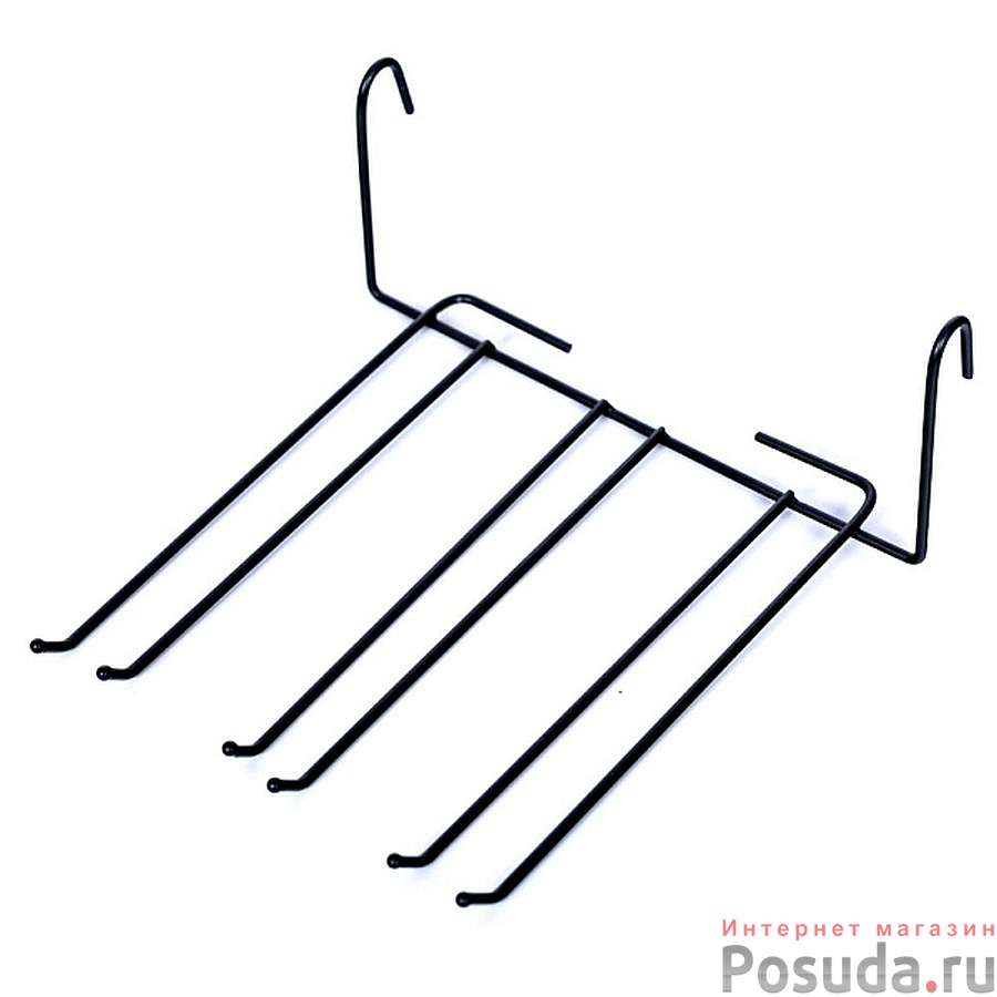 Держатель для бокалов навесной на рейлинг "Лофт". Размер 24,5х21,5х10 см. NEW