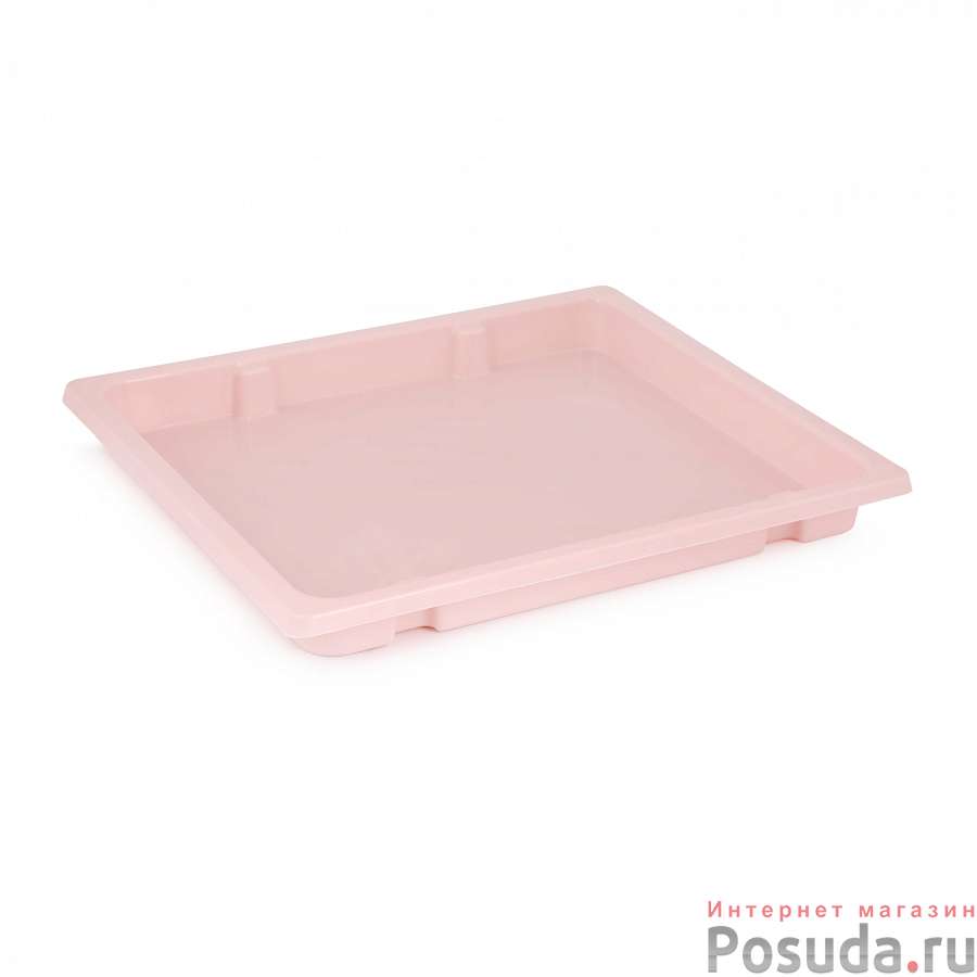 Поднос для заморозки пельменей 360х310х35мм (розовый)