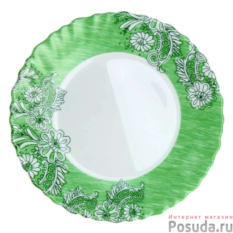 Тарелка закусочная (десертная) Luminarc Minelli Green, D=19 см