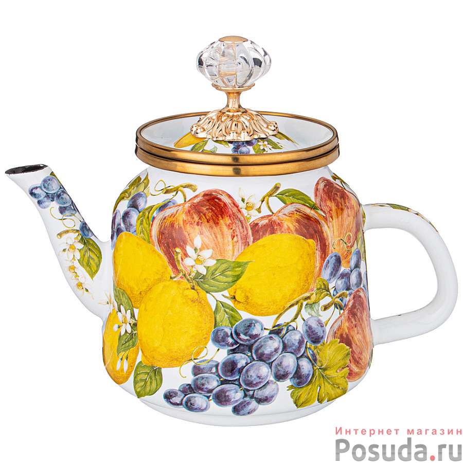 Чайник эмалированный agness,серия фландрия 1,0л
