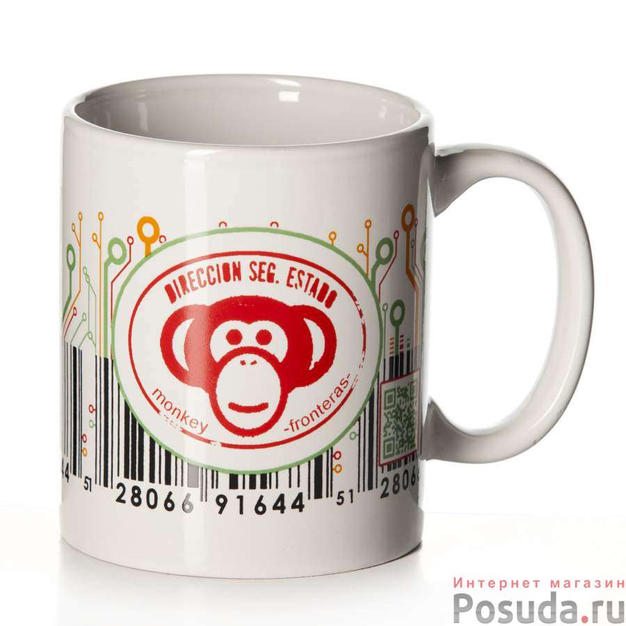 Кружка керамическая, объем 350 мл, 4 вида, Monkey