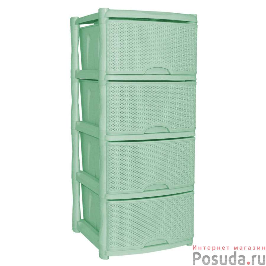 Комод Вязание 4 секции (фисташковый)