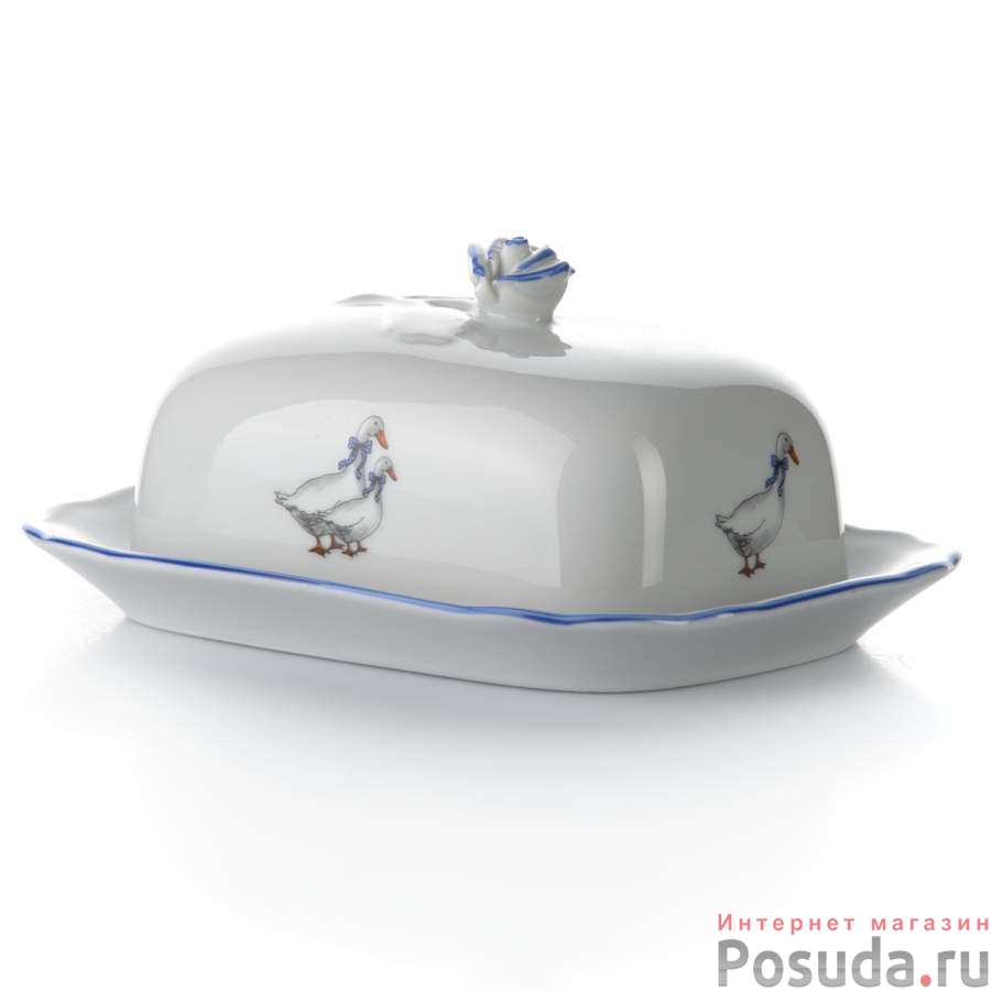 Масленка "ГУСИ" 16,5*13,8*8,5см
