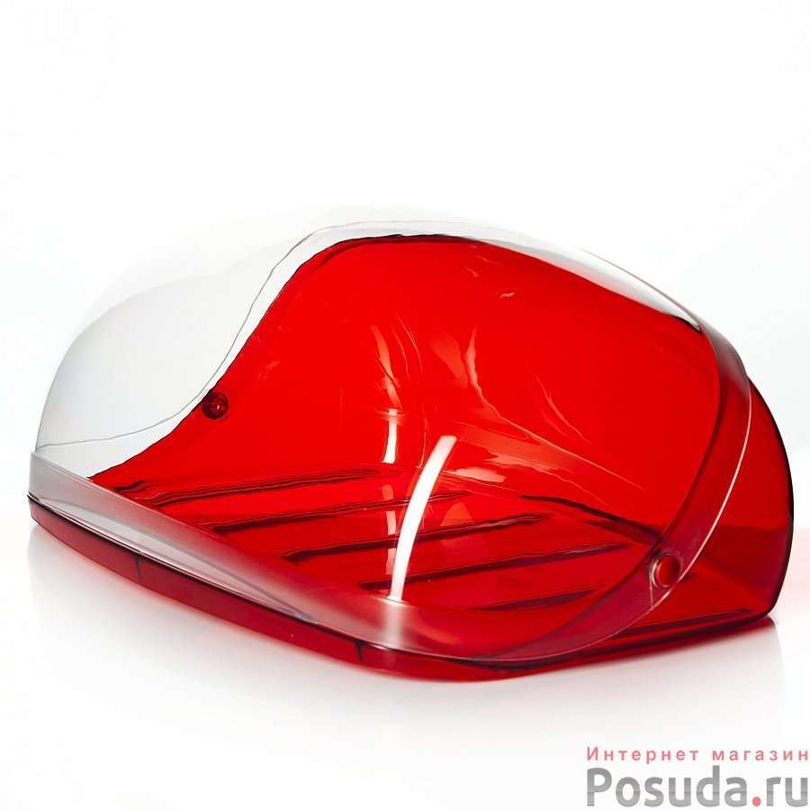 Хлебница Idea "Кристалл", 40 х 29 х 16 см (красный прозрачный)