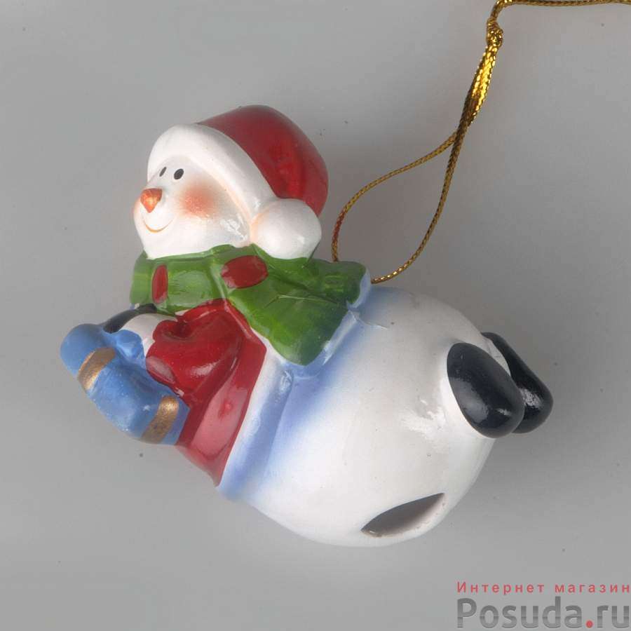 Украшение новогод. подвесное House & Holder "Снеговик", Н=7,5 см